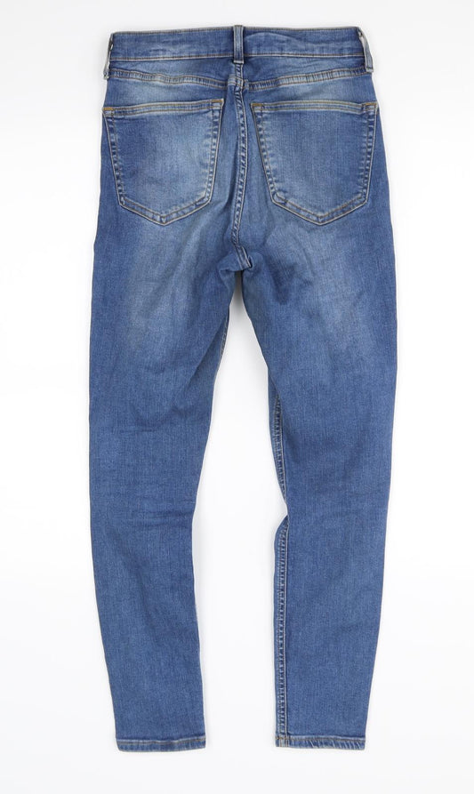 Womens UK Size 28 in Preworn Regular Fit Straight Blue Jeans