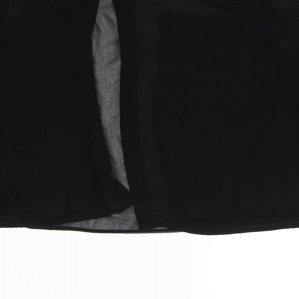 Womens UK Size 8 H&M Black Basic Button-Up