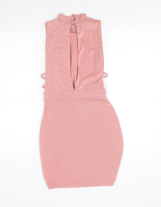 Missguided Womens Pink Fit & Flare Size 8
