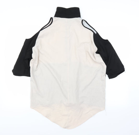 Quiz Womens Black Basic Button-Up Size 8