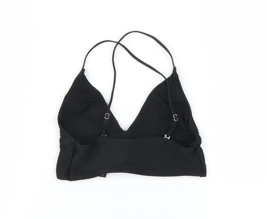Womens UK Size 6 H&M Black Cropped T-Shirt