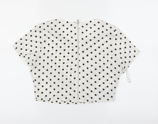 Womens UK Size 8 Missguided White Basic T-Shirt