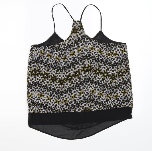 Womens UK Size 12 New Look Black Basic Tank