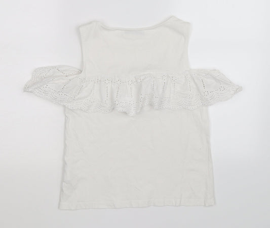 Womens UK Size XS Marks and Spencer White Basic Tank