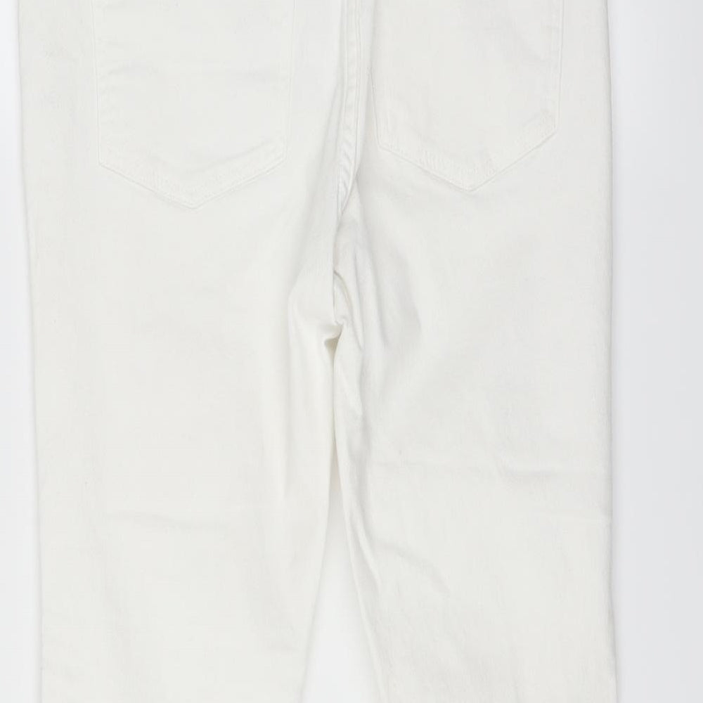 Womens UK Size 28 in H&M Regular Fit Flared White Jeans