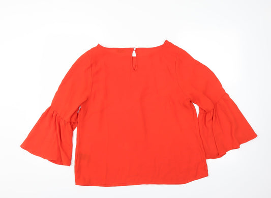 Matalan Womens Orange Basic Blouse Size 14