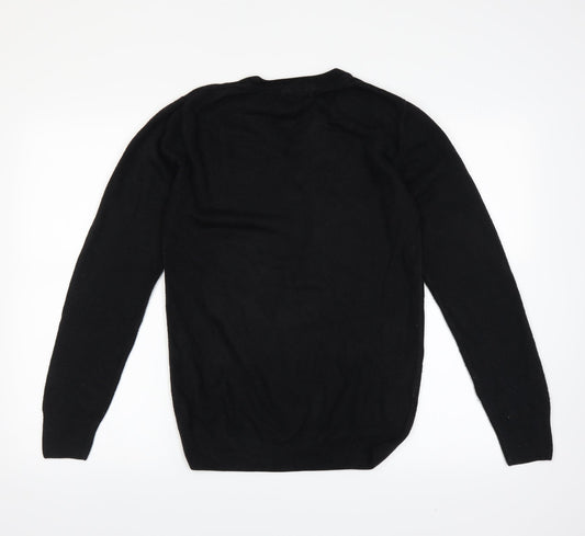 Easy Mens Black Pullover Jumper Size S