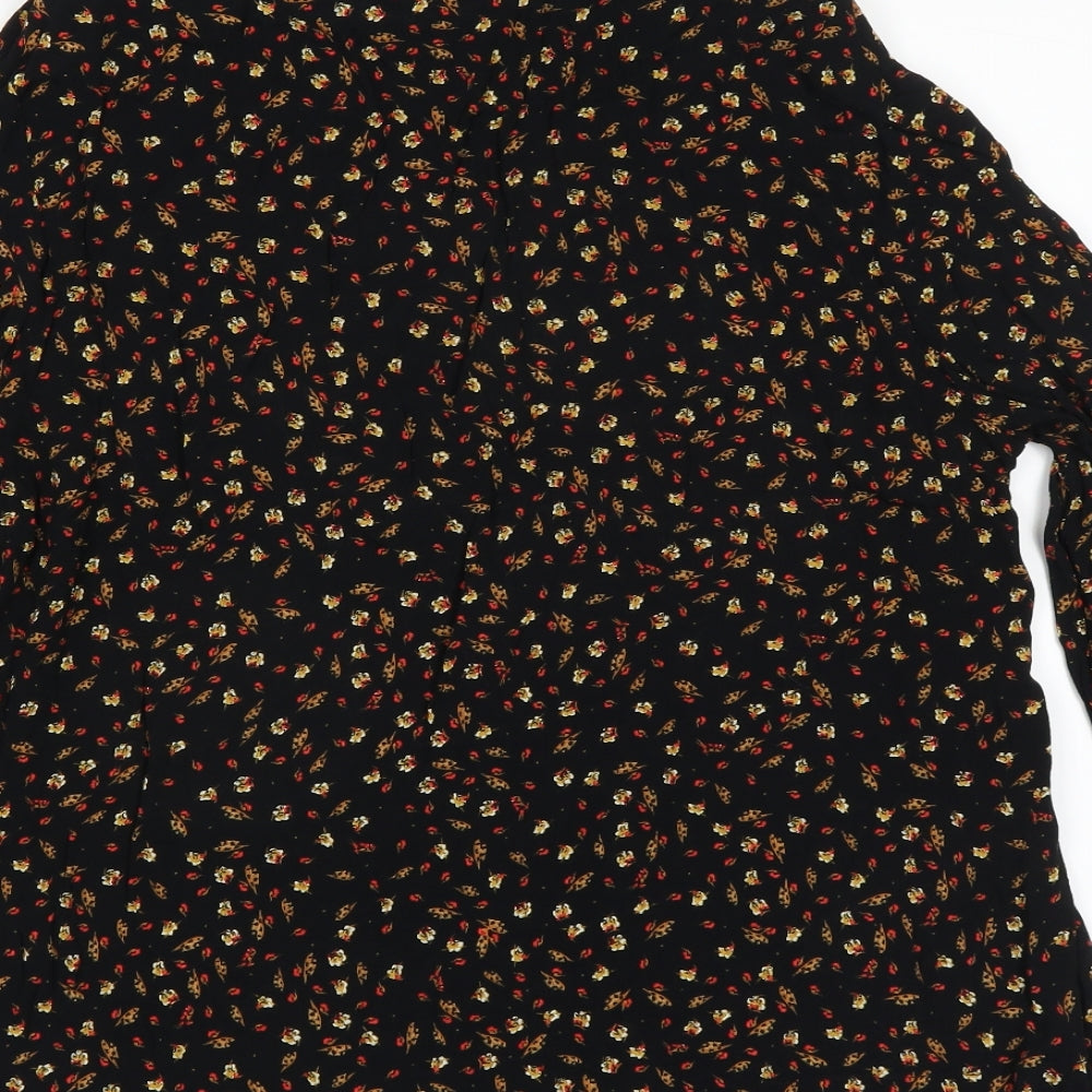 Womens UK Size 10 H&M Black Basic Blouse