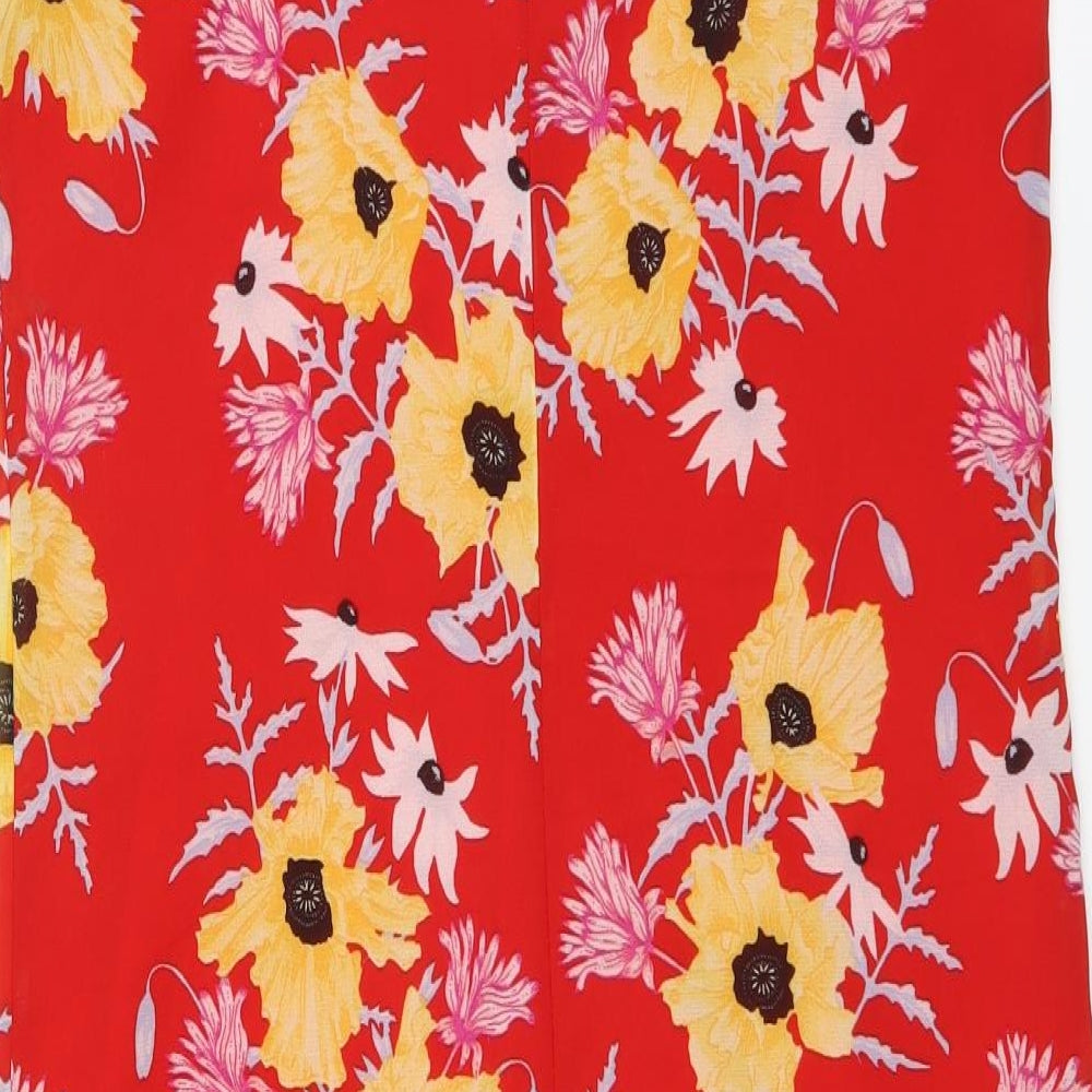 Preworn Womens Red Floral Shift