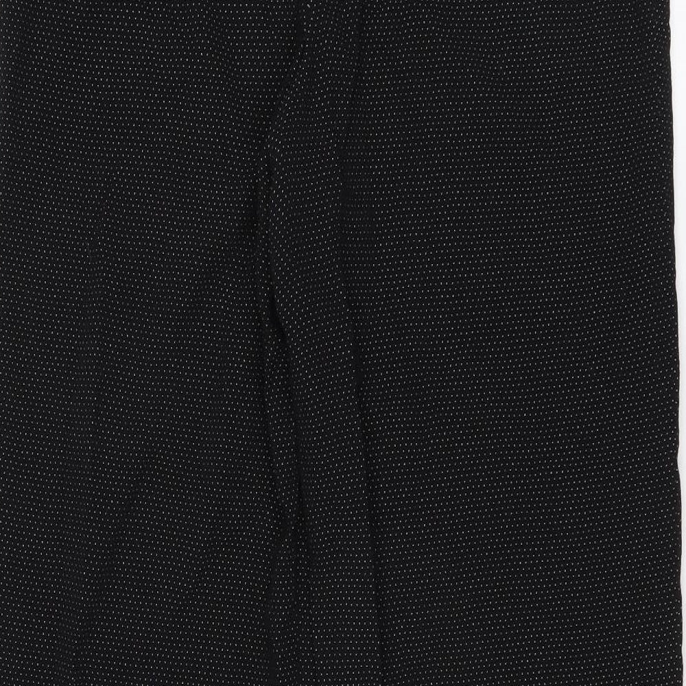 Womens UK Size 8 Alex & Co Regular Fit Black Trousers