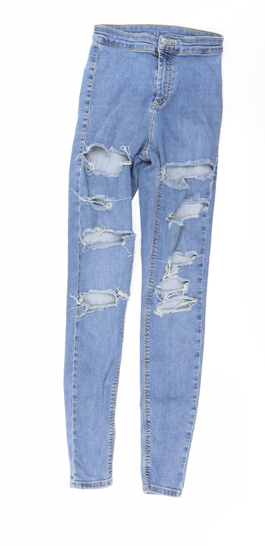 Womens UK Size 26 in Topshop Regular Fit Skinny Blue Jeans
