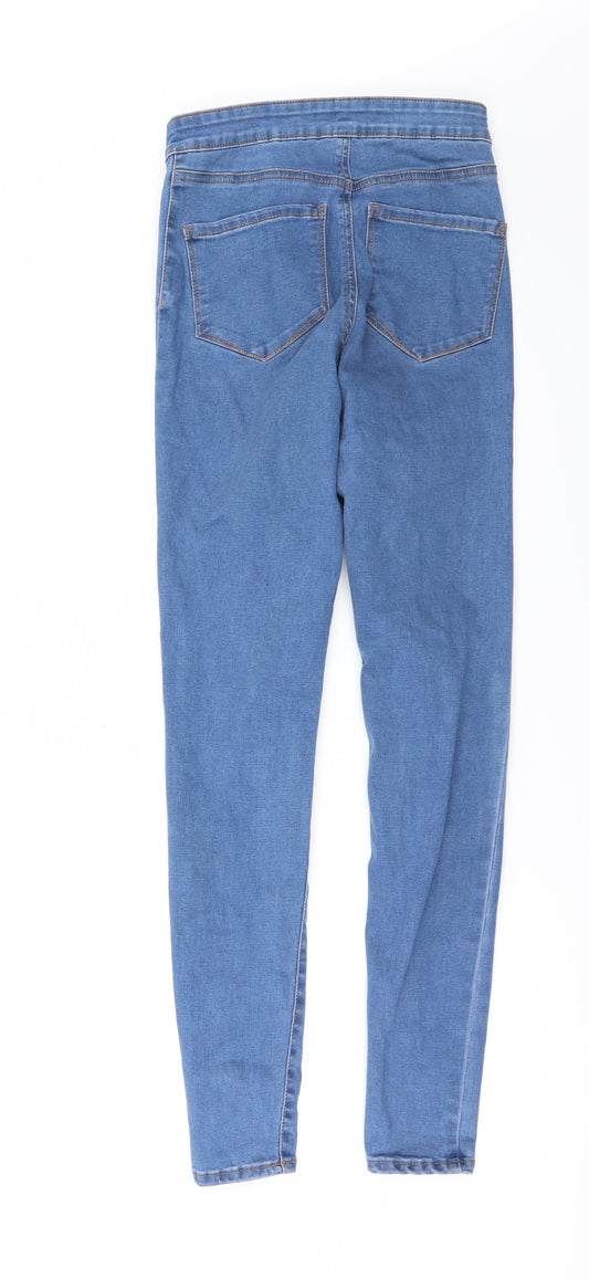 Denim & Co. Womens Blue Skinny Jeans Size 8 L28 in