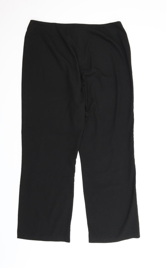 George Womens Black Trousers Size 16 L27 in