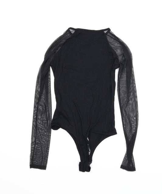 PRETTYLITTLETHING Womens Black Leotard One-Piece Size 6
