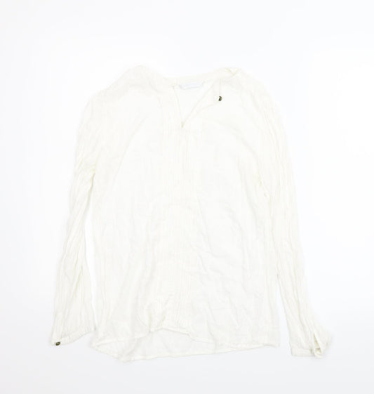 Womens UK Size S Promod White Basic Blouse