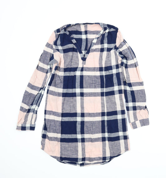 Tu Womens Multicoloured Plaid Shirt Dress Size 8
