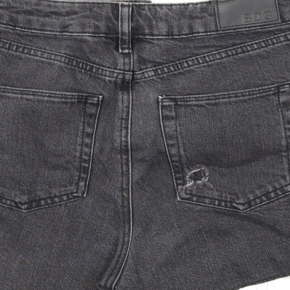 BDG Womens Black Denim Hot Pants Shorts Size 27 in