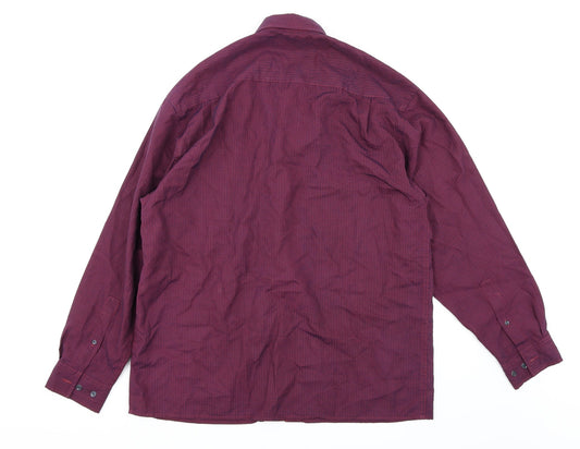 Debenhams Mens Purple Striped Button-Up Size M