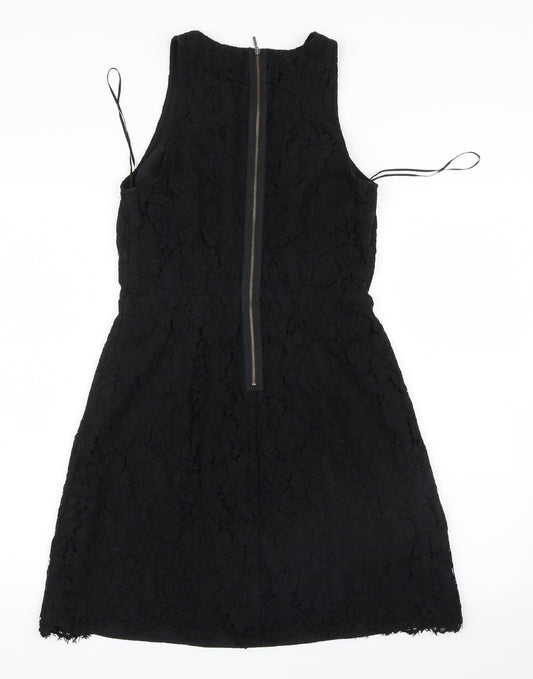 Marks and Spencer Womens Black Lace Shirt Dress Size 12