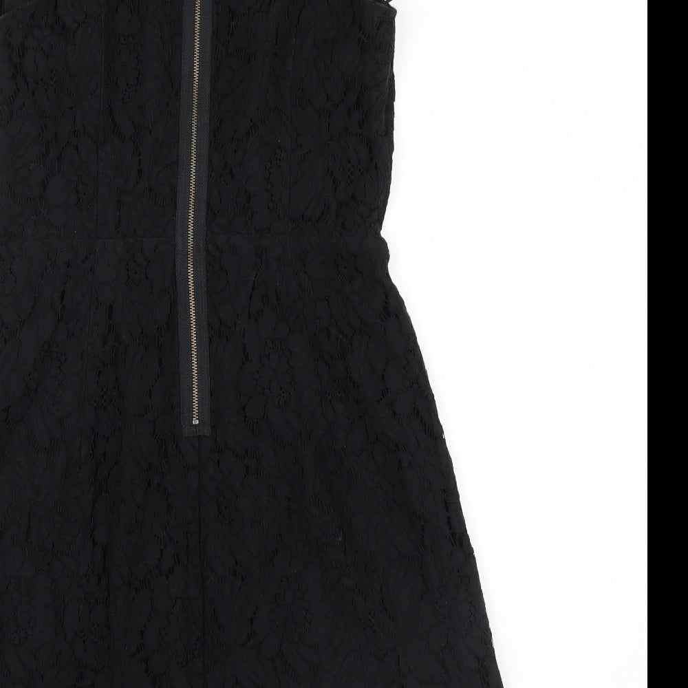Marks and Spencer Womens Black Lace Shirt Dress Size 12