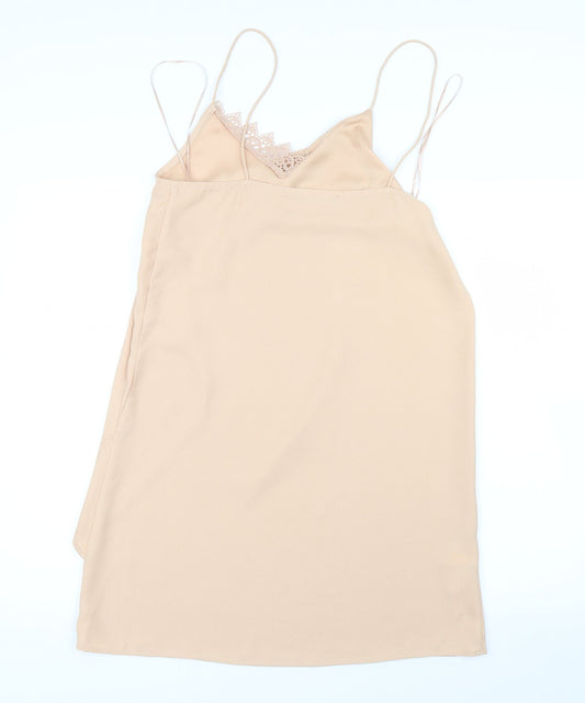 Mango Womens Beige Shirt Dress Size 6