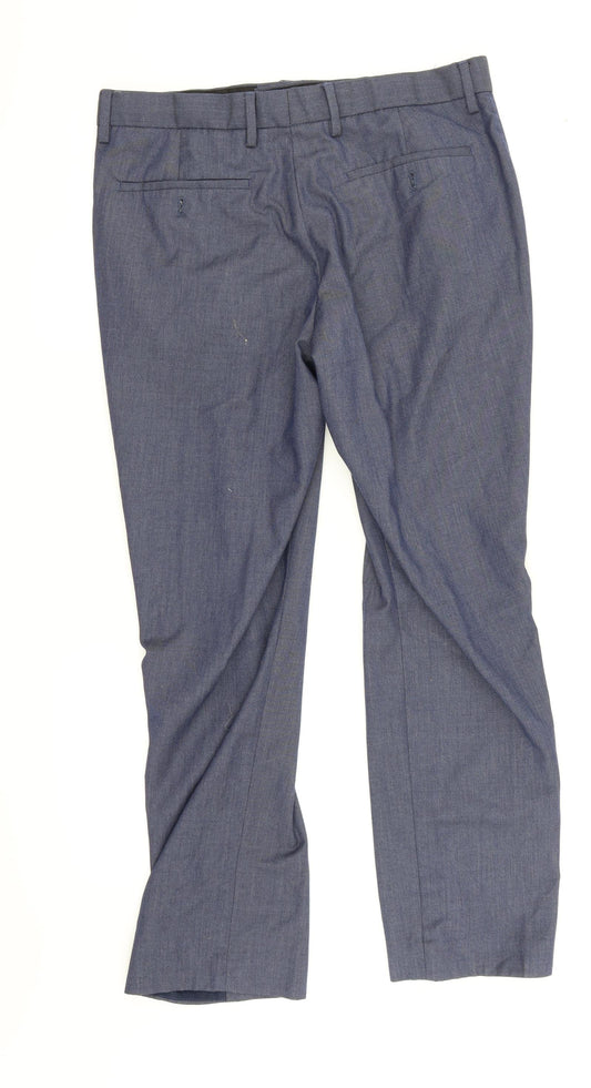 Primark Mens Blue Dress Pants Trousers Size 32 in L26 in