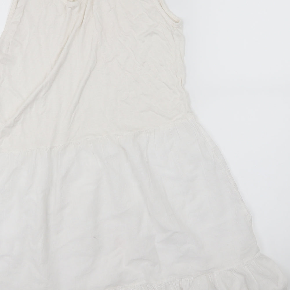 Apricot Womens Ivory Woven A-Line Size S