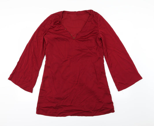 SHEIN Womens Red A-Line Size M