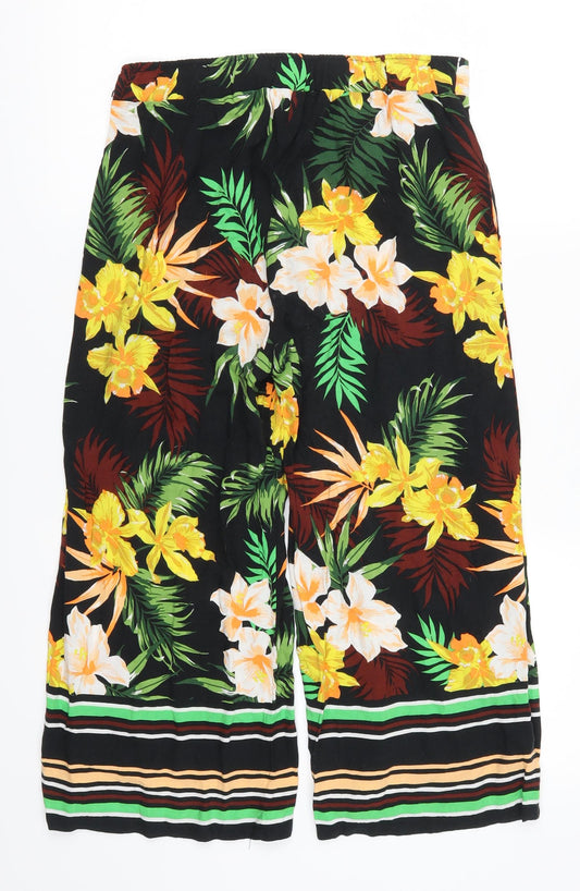 George Womens Multicoloured Floral Cropped Trousers Size 8 L20 in