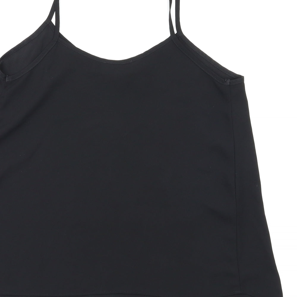 Womens UK Size 6 Topshop Black Basic T-Shirt