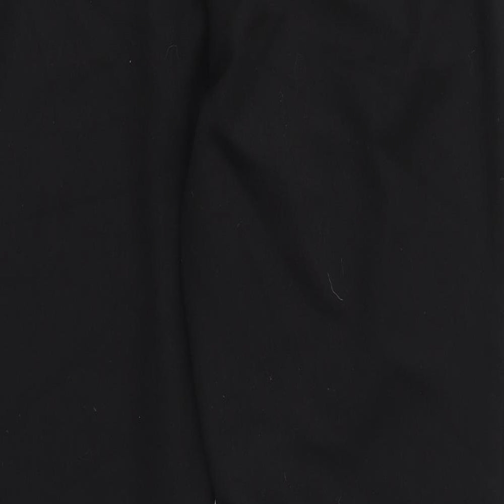 Womens UK Size 14 Preworn Regular Fit Black Trousers