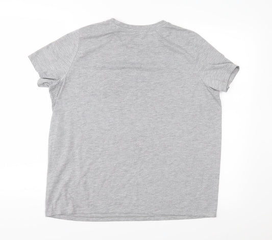 Womens UK Size L Bravado Grey Basic T-Shirt