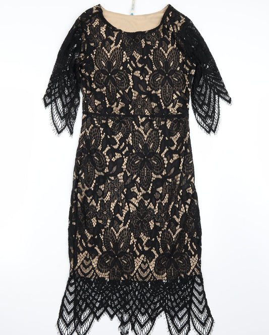 Blue Vanilla Womens Black A-Line Size S