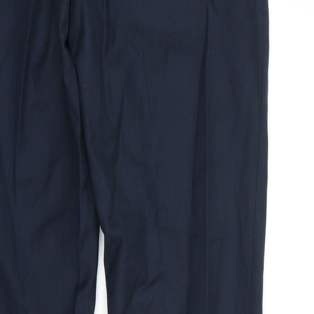 Womens UK Size 30 Preworn Regular Fit Blue Trousers