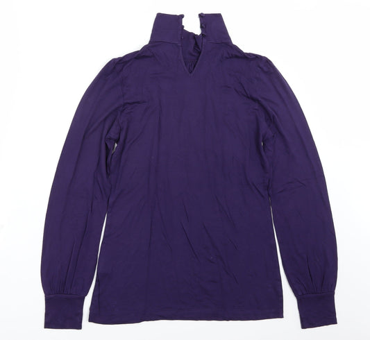 Womens UK Size 12 Oasis Purple Basic T-Shirt