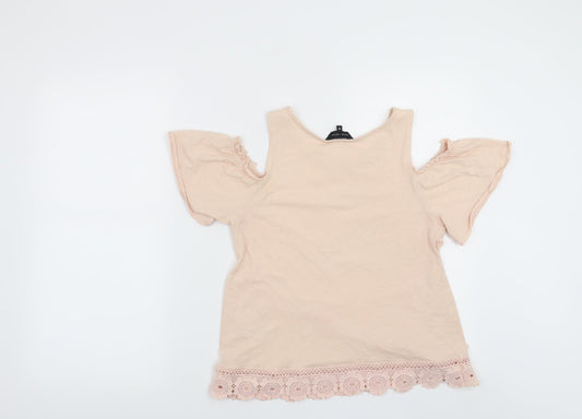 Womens UK Size 10 New Look Orange Basic T-Shirt