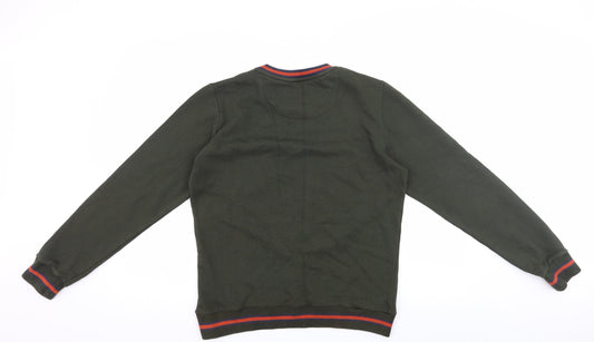 Brave Soul Mens Green Pullover Jumper Size S