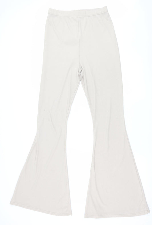 Womens UK Size 12 PRETTYLITTLETHING Regular Fit Beige Trousers