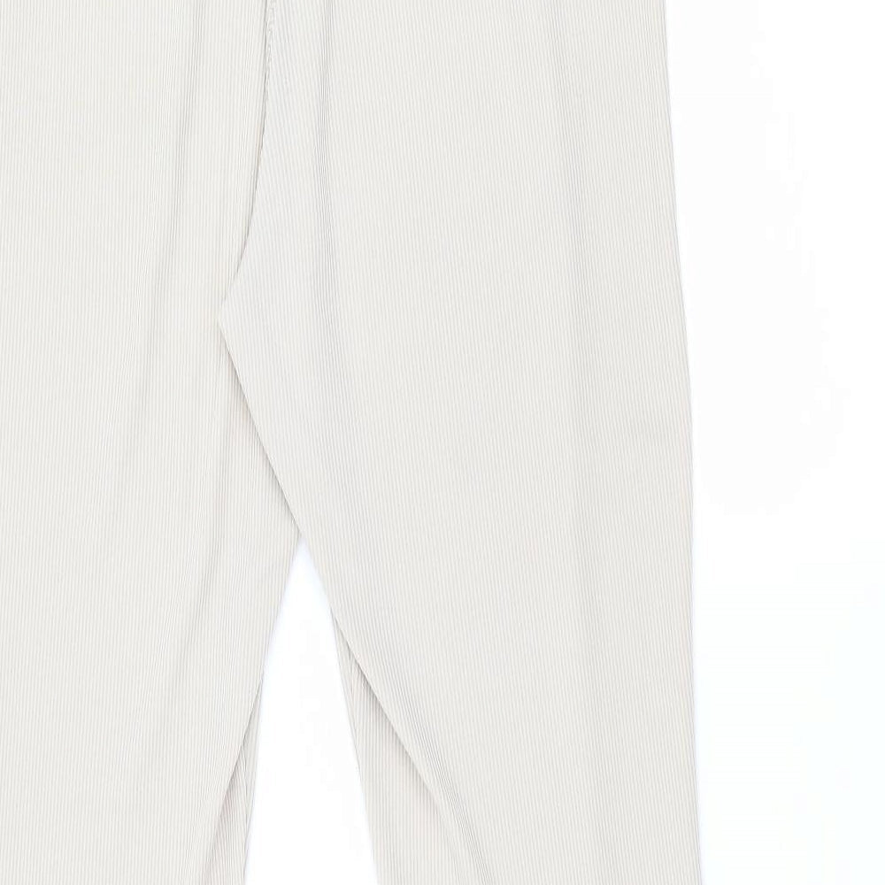 Womens UK Size 12 PRETTYLITTLETHING Regular Fit Beige Trousers