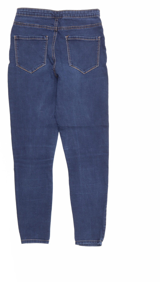 Denim & Co. Womens Blue Straight Jeans Size 10 L25 in