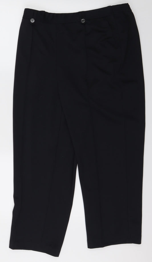Womens UK Size 16 BM Regular Fit Dress Pants Blue Trousers