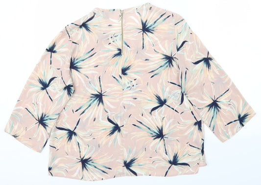 Atmosphere Womens Pink Floral Basic Blouse Size 14