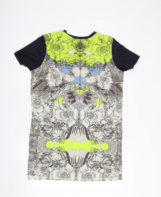 Miss Selfridge Womens Black T-Shirt Dress Size 8