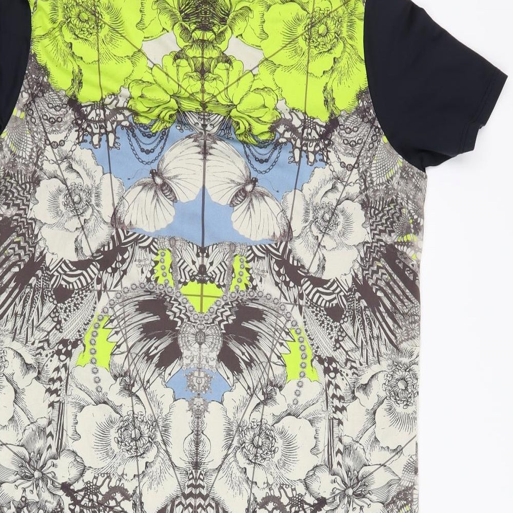 Miss Selfridge Womens Black T-Shirt Dress Size 8