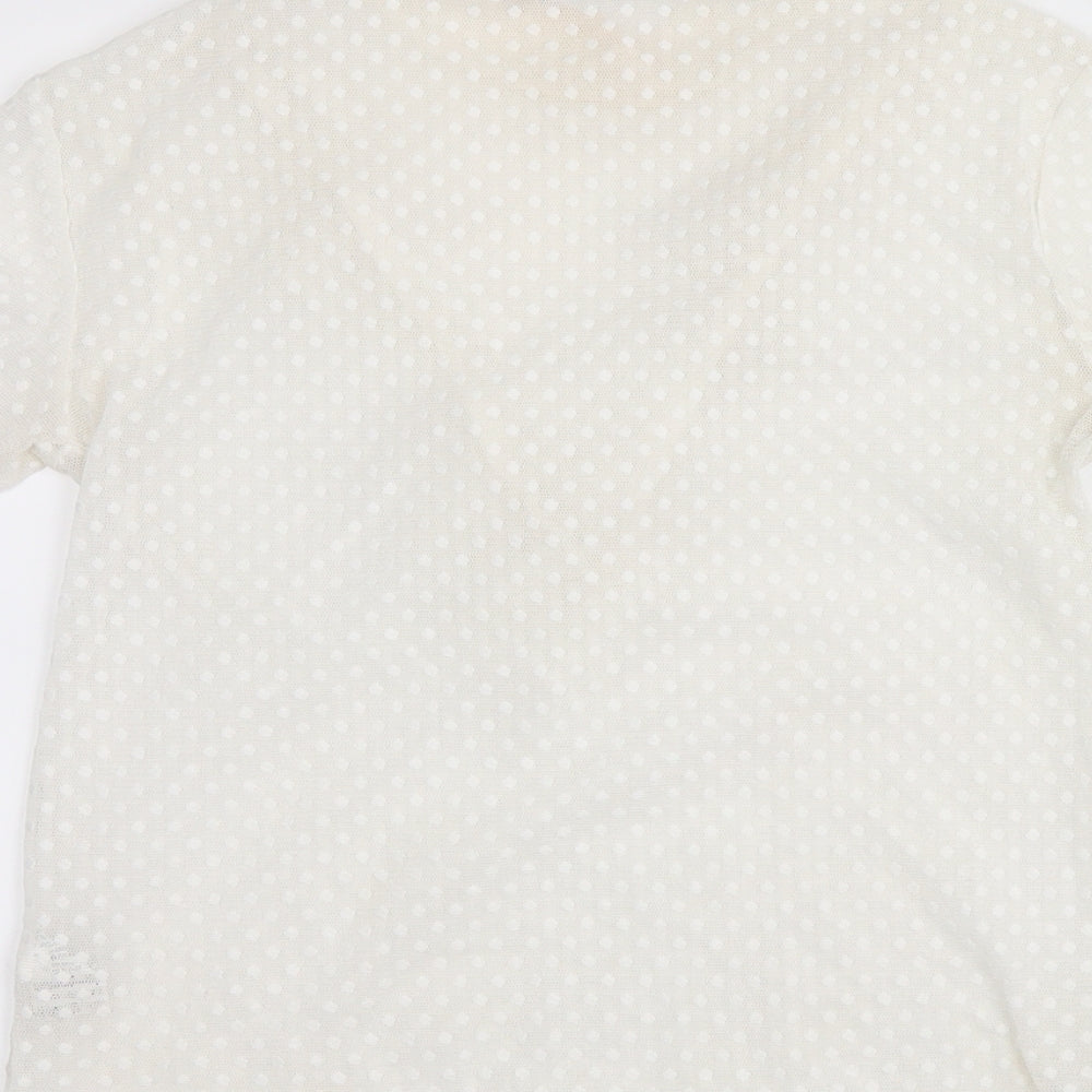 Womens UK Size L Stradivarius White Basic Blouse