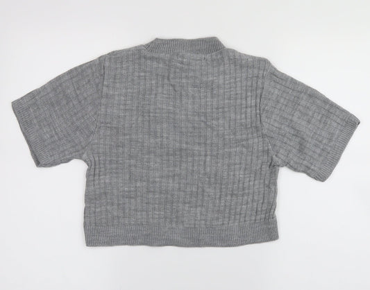 PRETTYLITTLETHING Womens Grey Pullover Jumper Size S