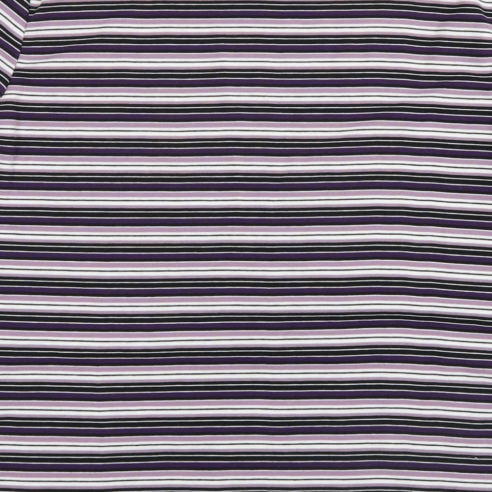 bm casual Womens Purple Striped Pullover Jumper Size M