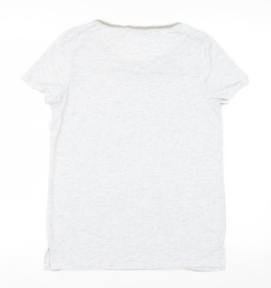 Womens UK Size 8 George Grey Basic T-Shirt