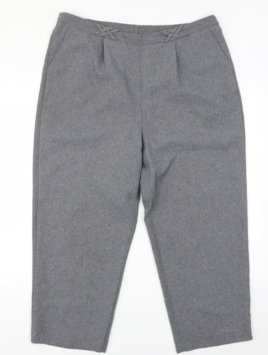 Womens UK Size 18 BM Regular Fit Grey Trousers