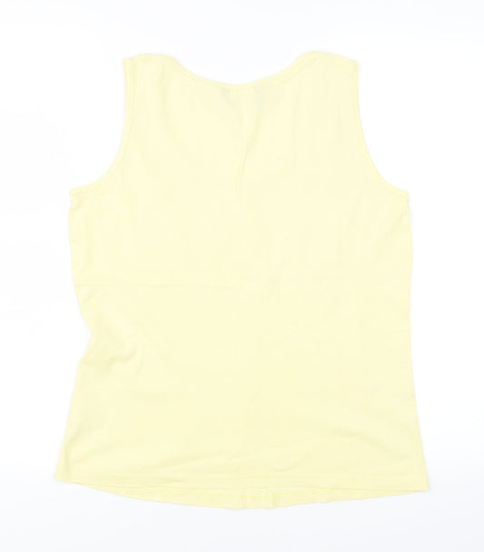 Bonmarché Womens Yellow Basic Tank Size 14
